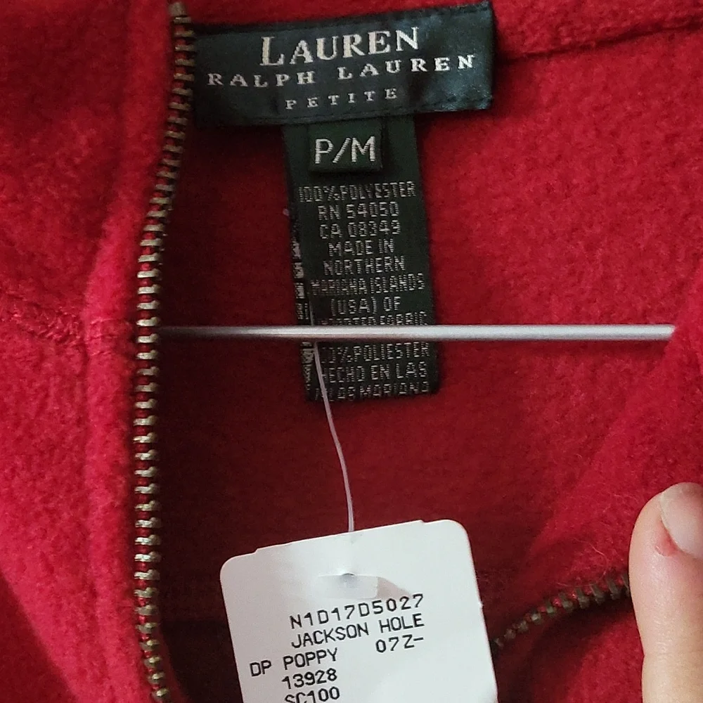 Ralph Lauren pullover, PM, Red (deep poppy), NWT - Picture 6 of 7